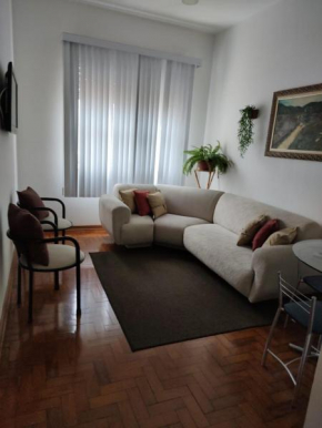 Apartamento 2 dormitórios, wifi, ponta da praia, predio em frente ao mar - Santos